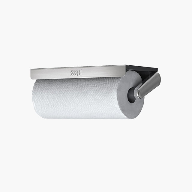 RollGrip™ Under-Shelf Stainless-Steel Kitchen Roll Holder