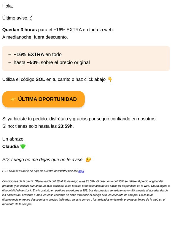 Re: ⏰🔥Últimas 3h: -16% DTO EXTRA