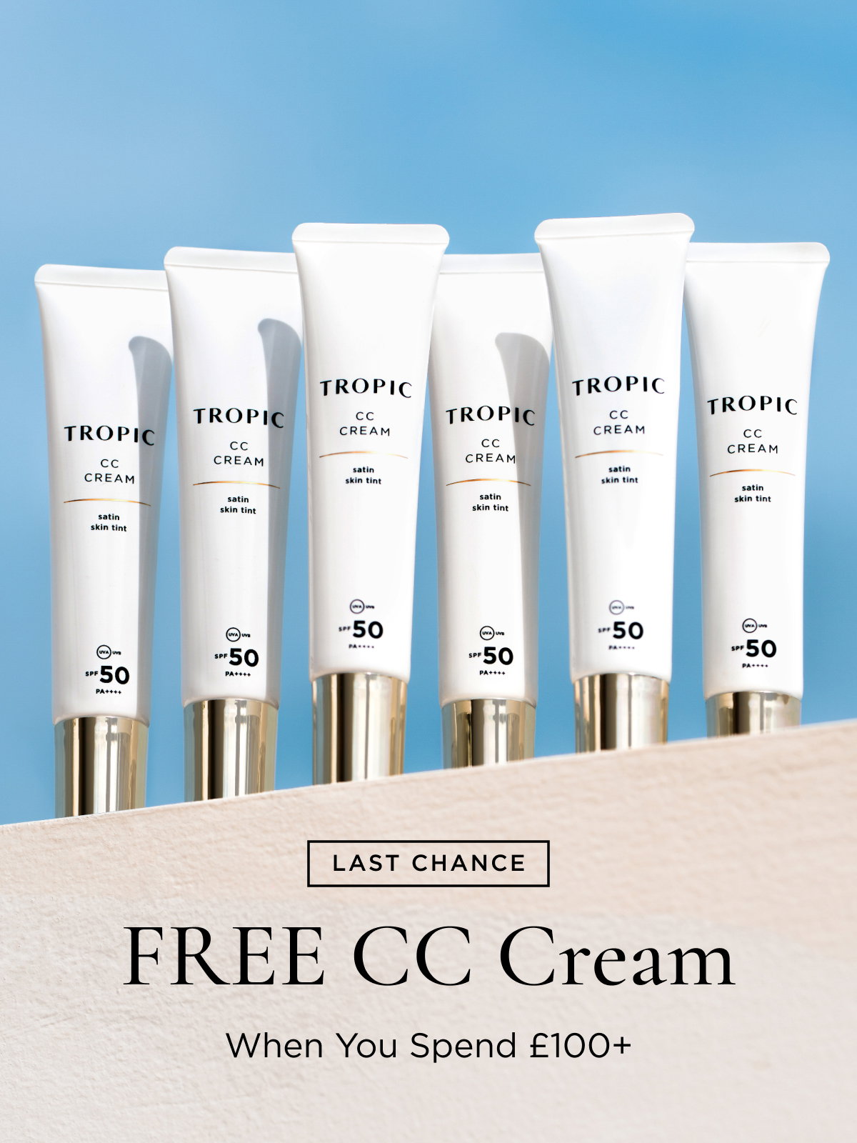 FREE CC Cream When You Spend £100