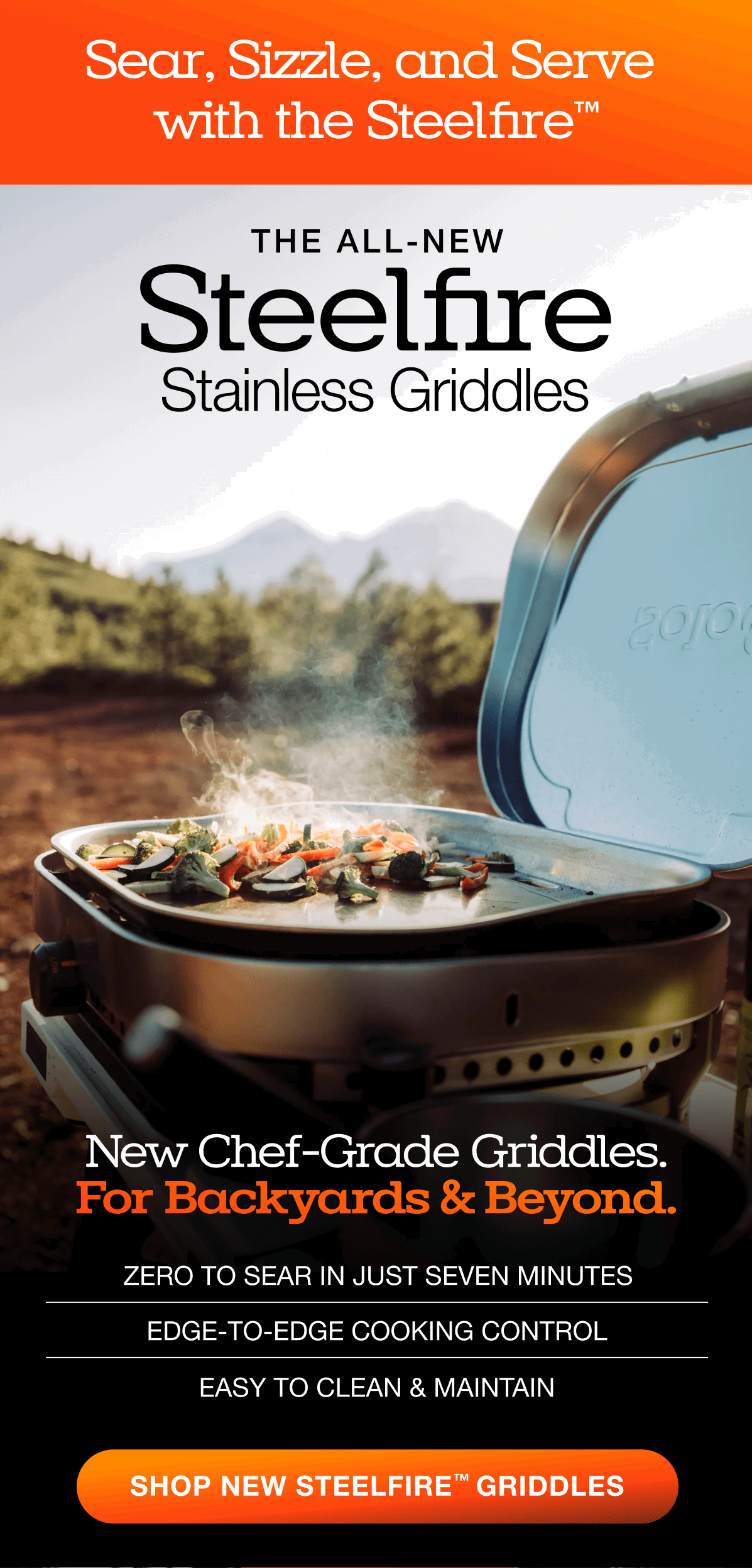 Steelfire 22 Stainless Griddle
