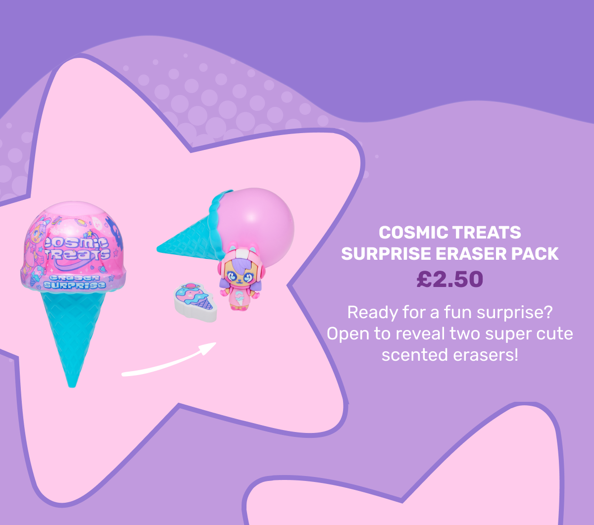 COSMIC TREATS SURPRISE ERASER PACK