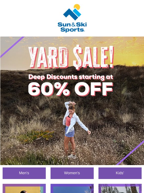 Deep Discounts Starting at 60% OFF! Shop the Yard Sale and SAVE ☀️💸
