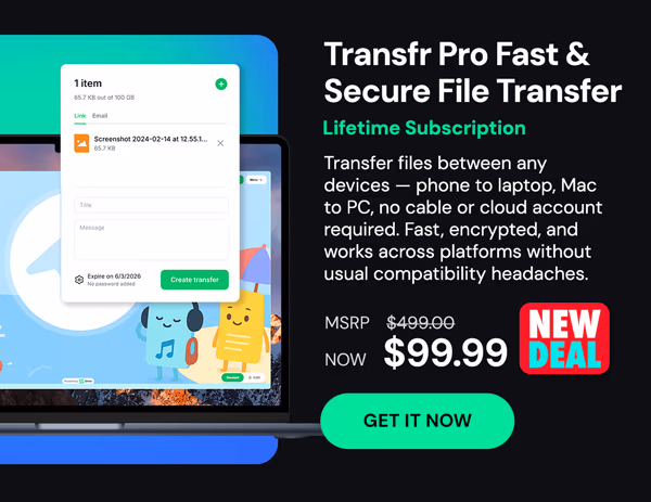 Transfr Pro: Lifetime Subscription
