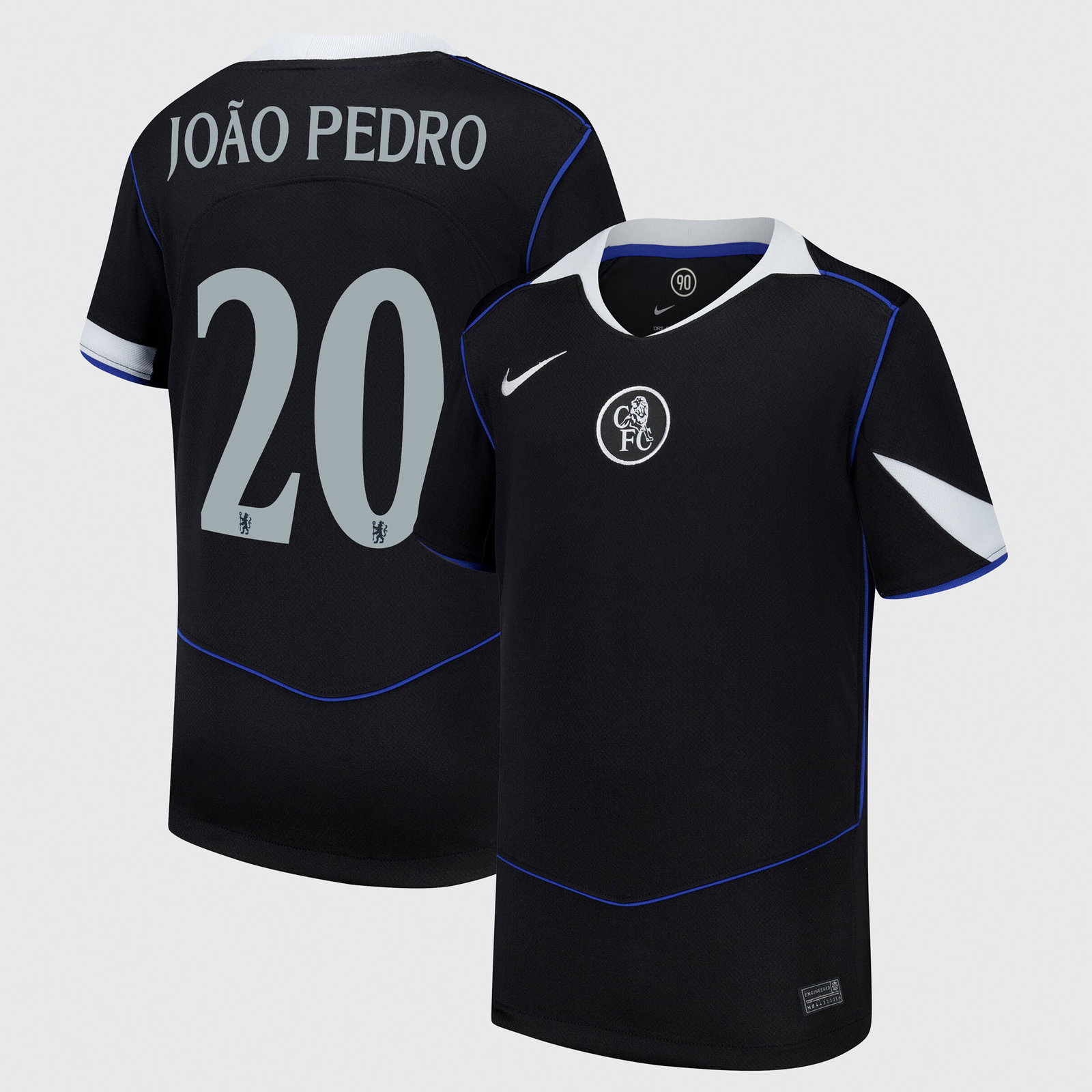 Chelsea Cup Nike Third Stadium Shirt 2025-26 - Kids with João Pedro 20 printing