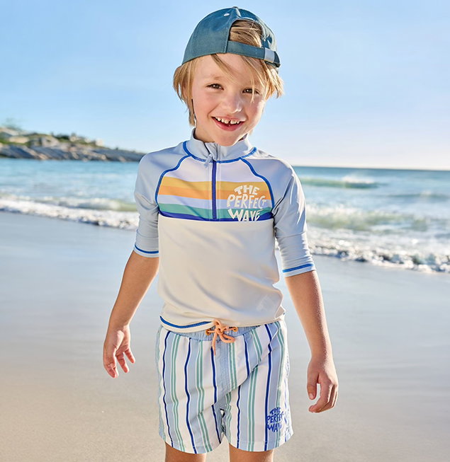UV protective swimwear set - sky blue