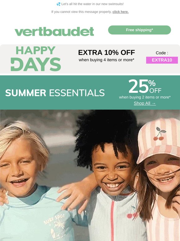 Hurry up, it's almost over !! EXTRA 10% off* when buying 4 items or more.