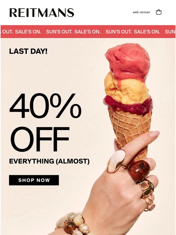 Hurry, 40% Off Is Ending
