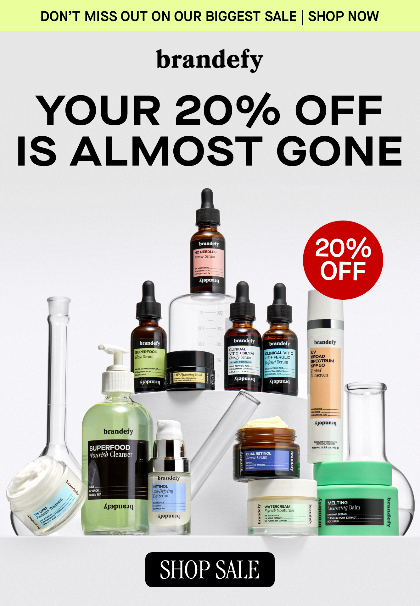 Your 20% Off is Almost Gone 