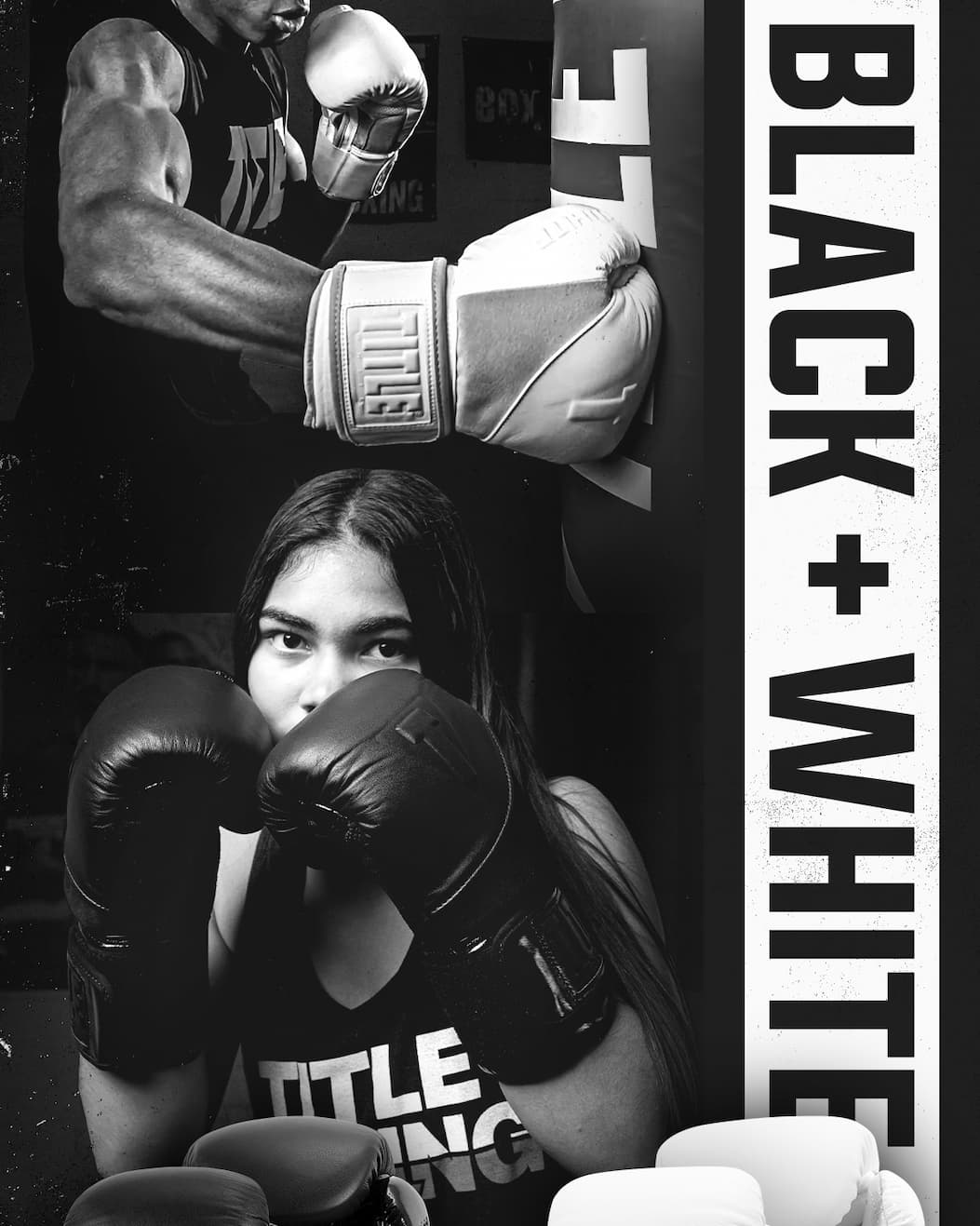 SHOP TITLE BLACK + TITLE WHITE BOXING GEAR