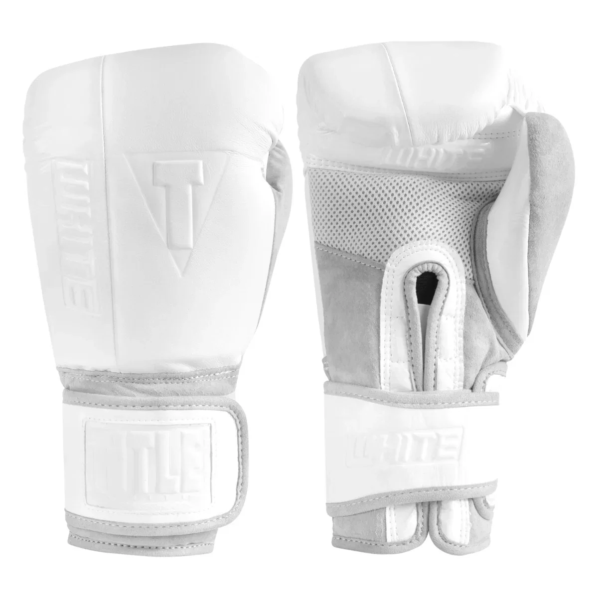 Image of TITLE WHITE BOXING HEAVY BAG GLOVES