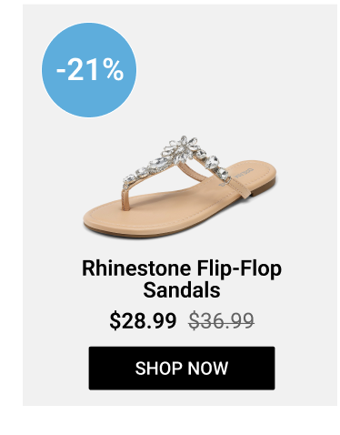 Rhinestone Flip-Flop Sandals