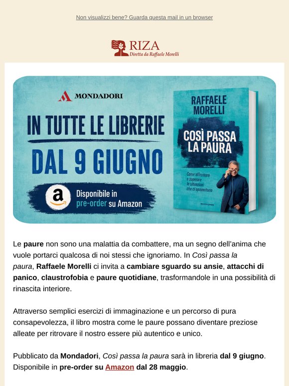 Raffaele Morelli: il nuovo libro “Così passa la paura”