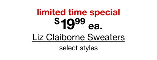 limited time special | $19.99 ea. | Liz Claiborne Sweaters
