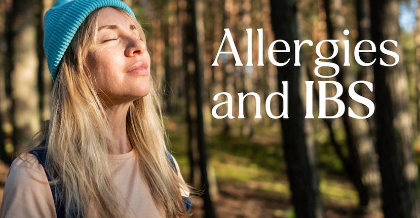 Allergies & IBS: Lady taking a walk in the woods