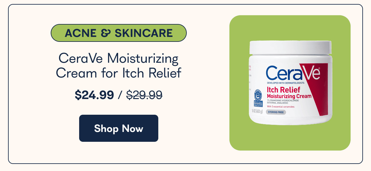 CeraVe Moisturizing Cream for Itch Relief