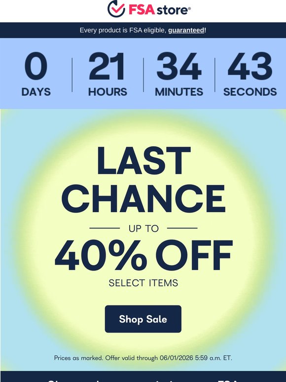It's almost over (for up to 40% off)