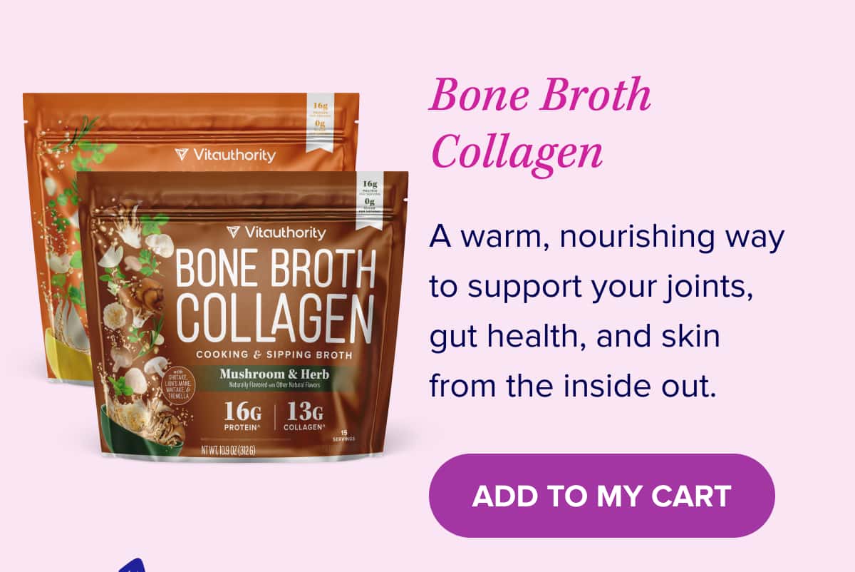 Bone Broth Collagen A warm, nourishing way to support your joints, gut health, and skin from the inside out.