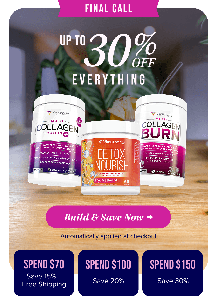 Final Call   Up to 30% OFF everything  Build & Save Now   Automatically applied at checkout    Spend $65  Save 15% + Free Shipping Spend $100  Save 20%   Spend $150  Save 30%