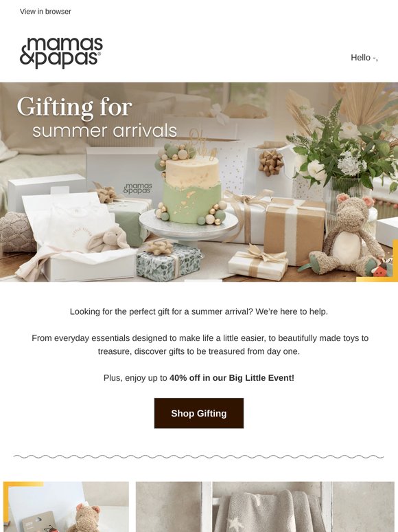 Perfect gifts for a summer arrival 🌞