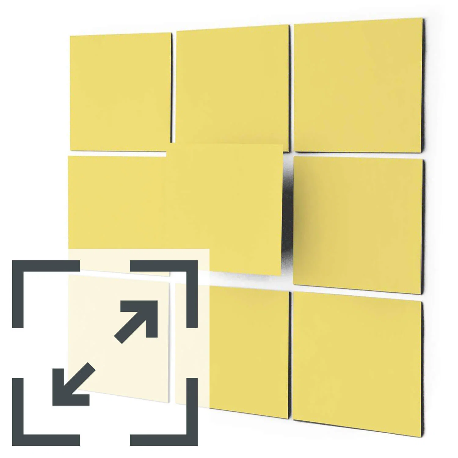 Image of Eigene Größe - Fliesenaufkleber Set unifarben - Design: Gelb Light