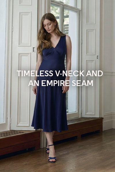 Alessia Picot V-Neck Satin Midi Dress