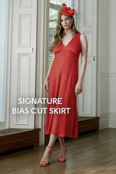 Alessia Picot V-Neck Satin Midi Dress