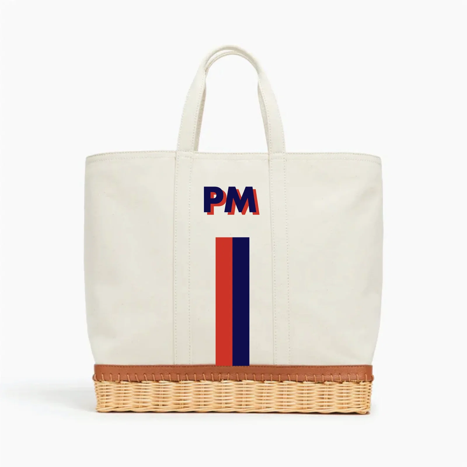 Pamela Munson x Fait à Main - The Gardner Tote Stripe Monogram