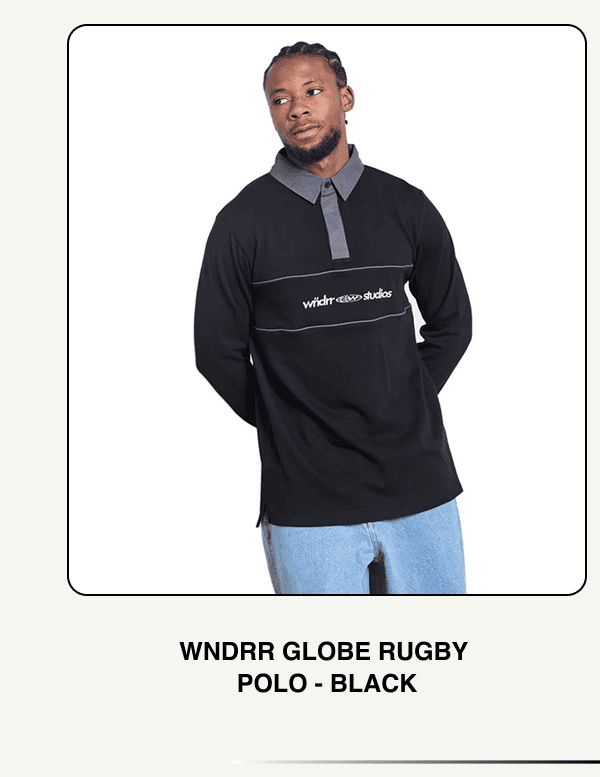 WNDRR Globe Rugby Polo - Black