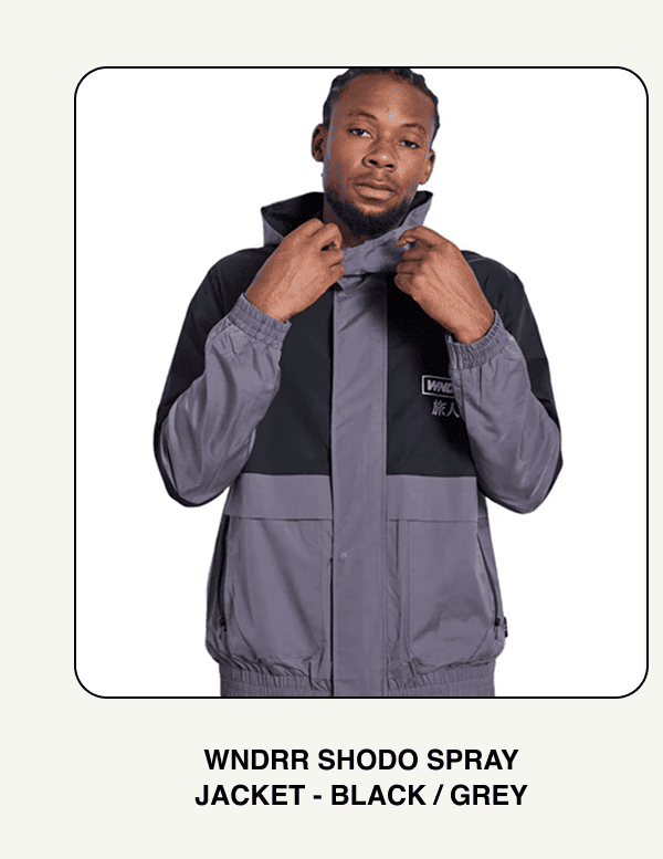 WNDRR Shodo Spray Jacket - Black / Grey