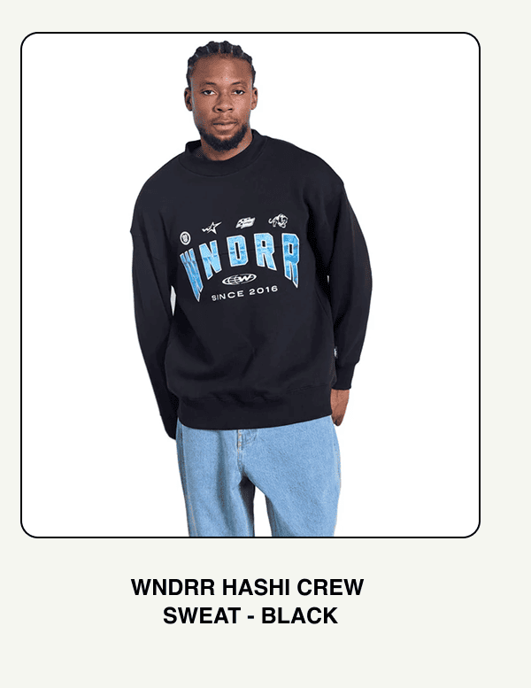 WNDRR Hashi Crew Sweat - Black