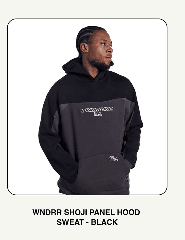WNDRR Shoji Panel Hood Sweat - Black
