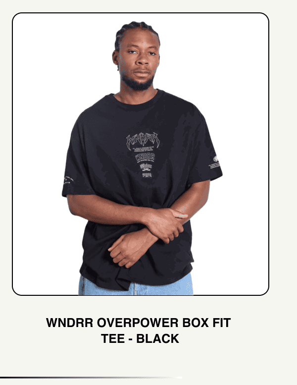 WNDRR Overpower Box Fit Tee - Black