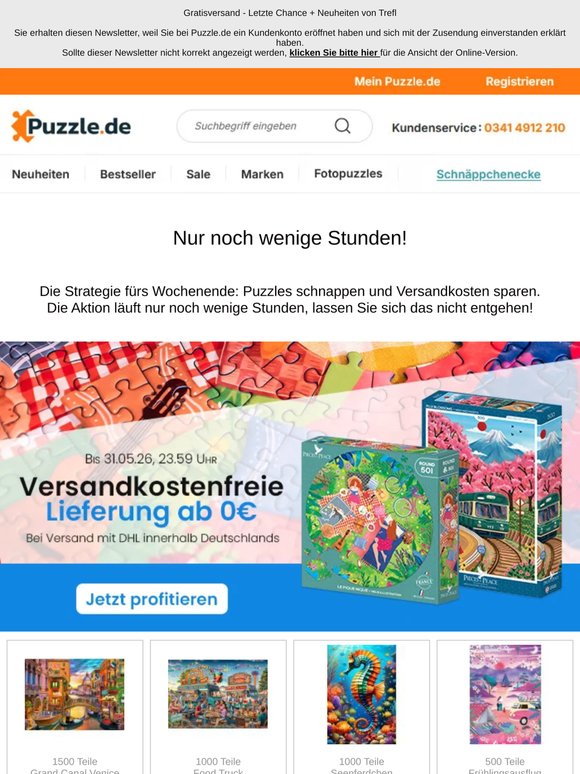 Gratisversand - Letzte Chance + Neuheiten von Trefl