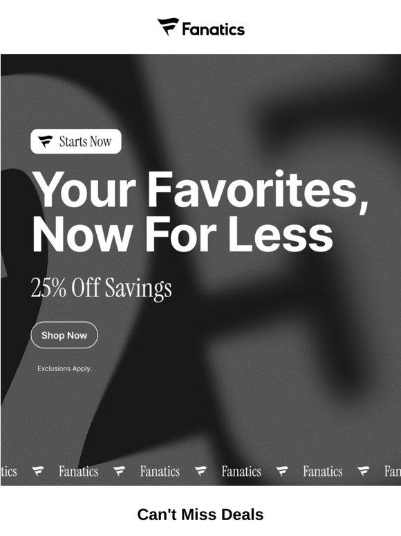 Ends Tonight: 25% Off Your Picks