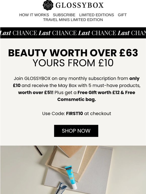 5 Hours Left: £10 First Box
