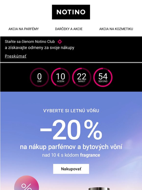 Ešte dnes 20 % zľava na letné vône pre vás aj váš byt