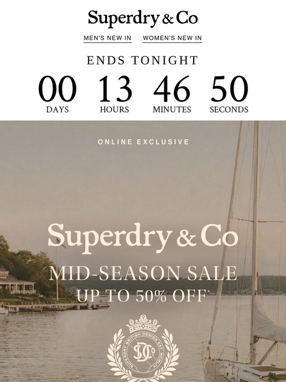 Sale Ends Tonight: Up to 50% Off