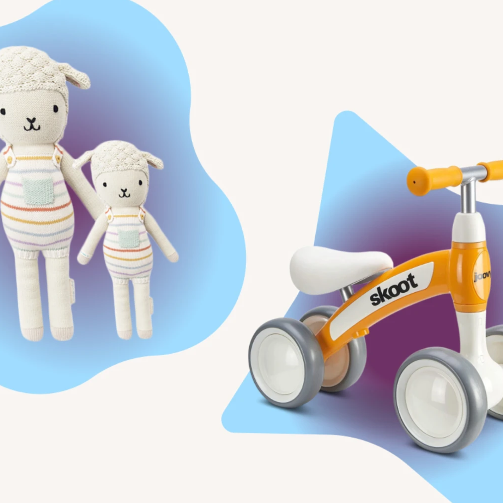 collage of parent toys