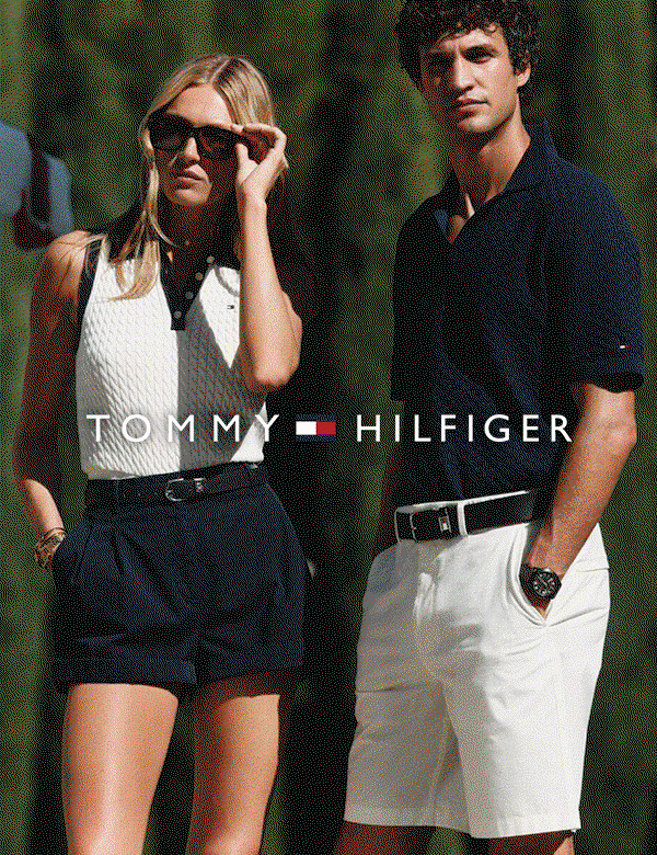 GIF of man and woman wearing new Tommy Hilfiger Summer Collection