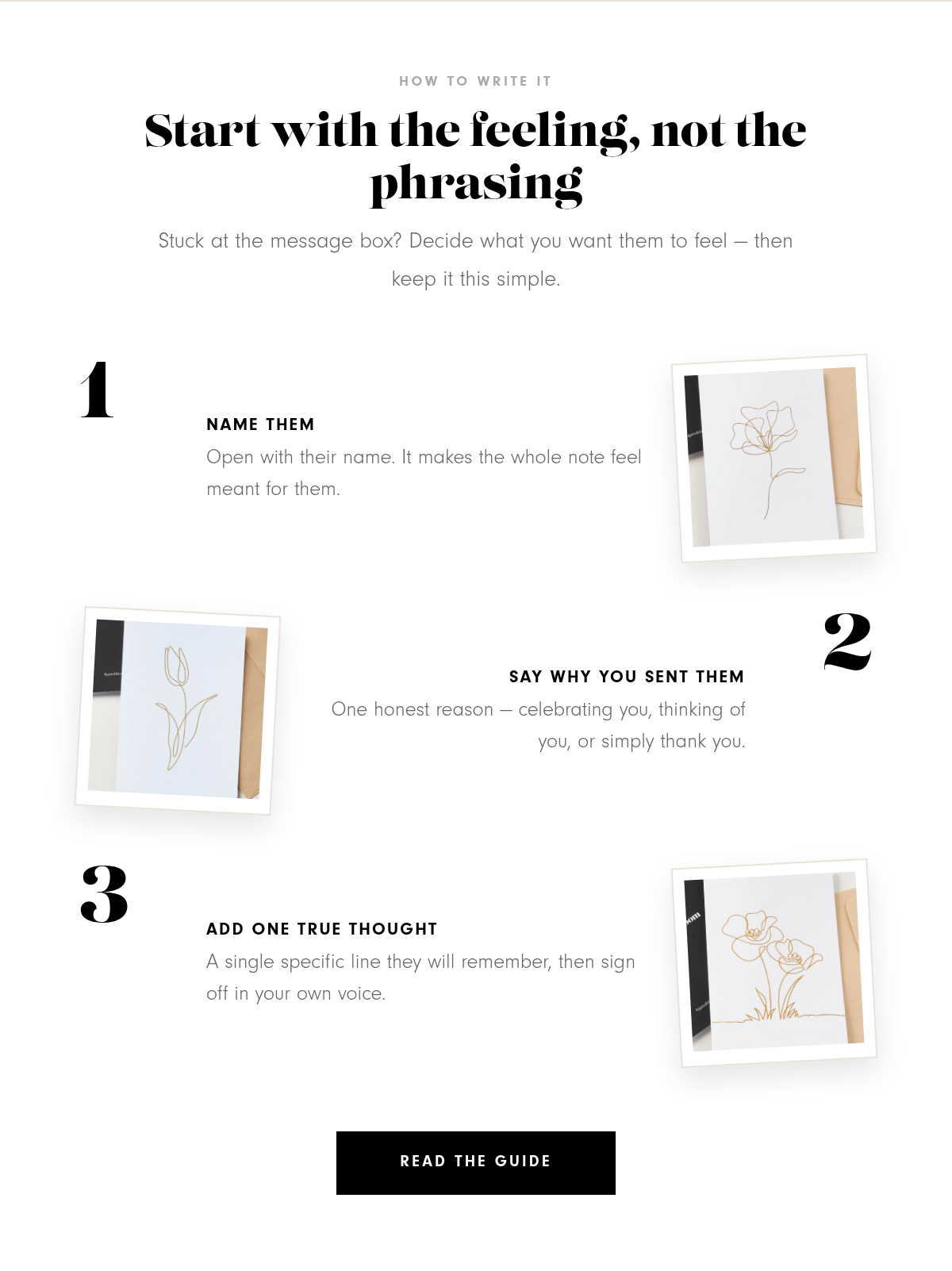 Start with the feeling, not the phrasing