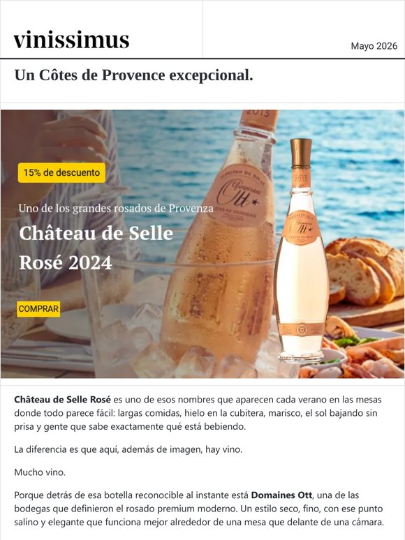 El rosé que aparece en las mesas que importan