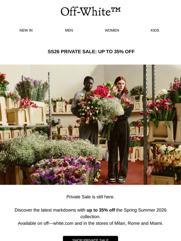 The SS26 Private Sale is still open