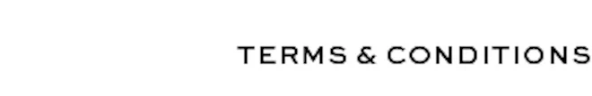 Terms & conditions