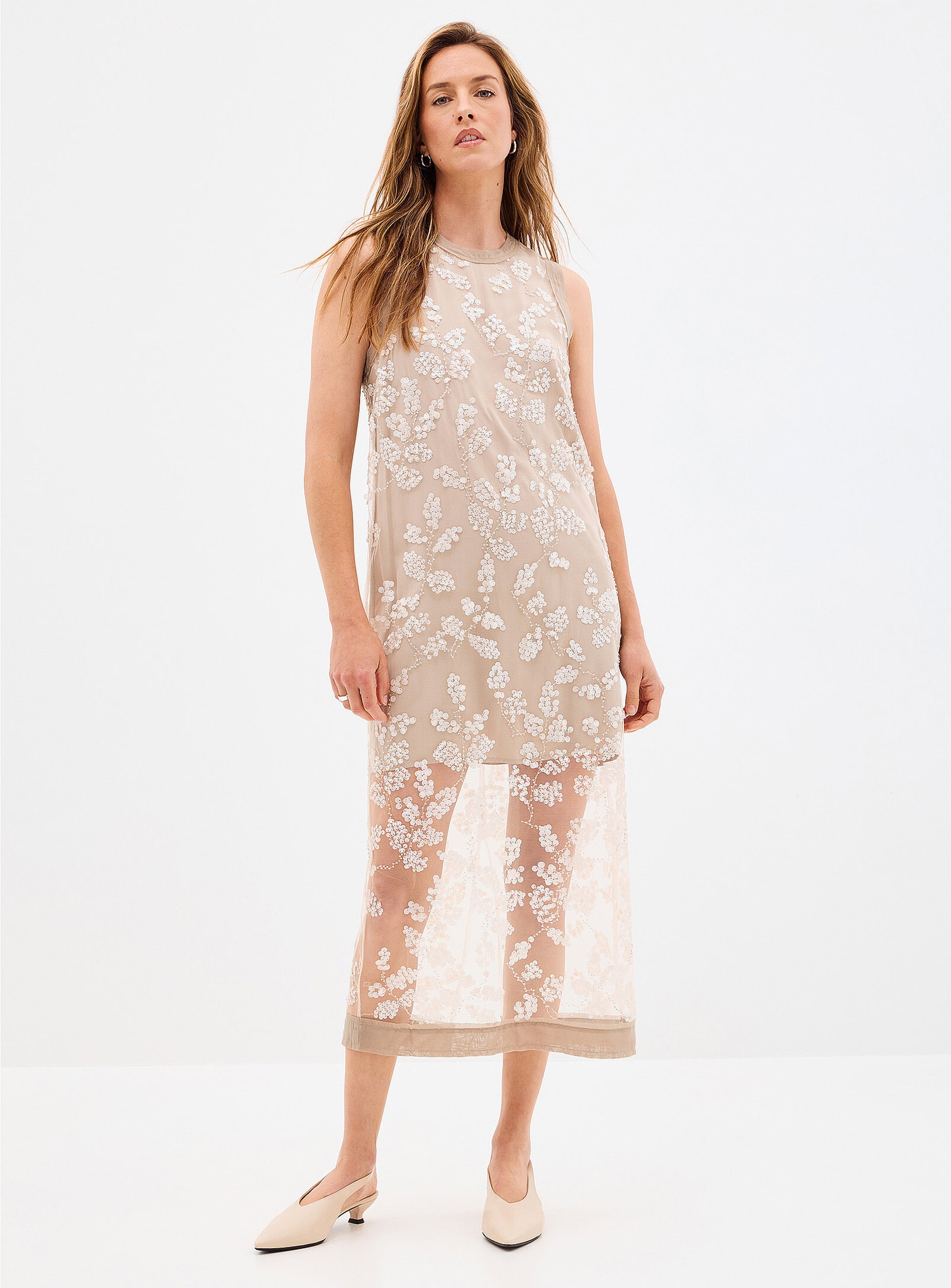 Salema sequin garden tulle dress