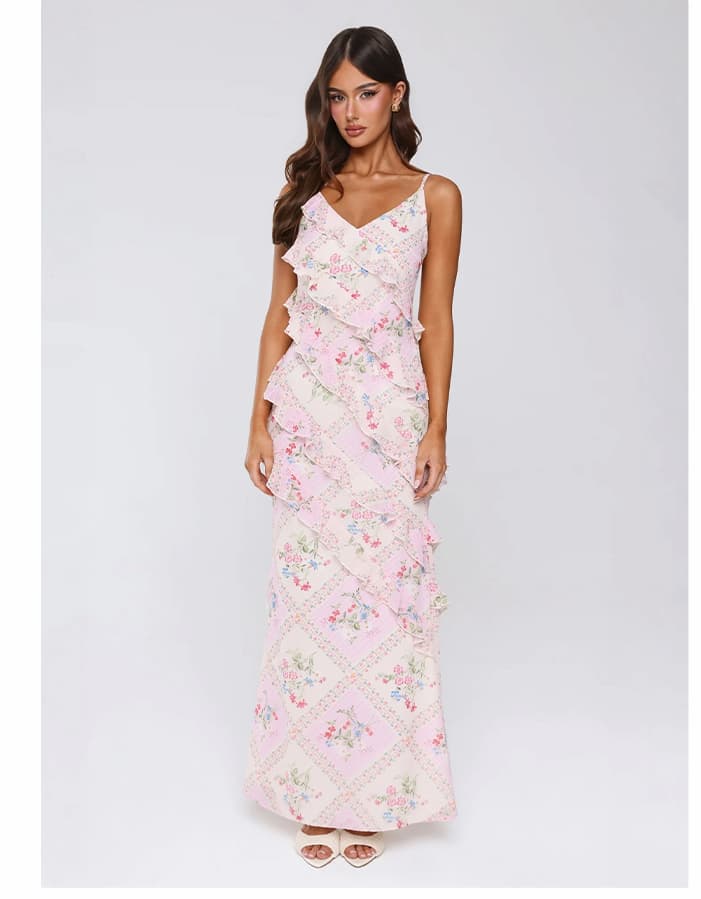 Summer Pastures Maxi Dress Pink