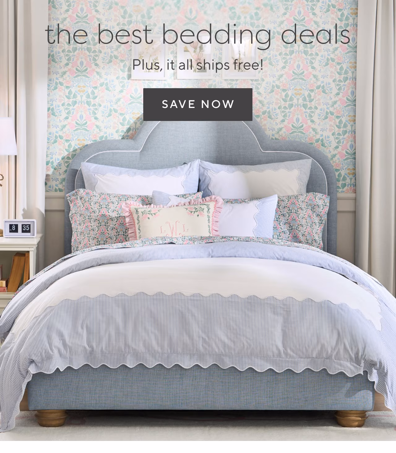 Up to 60% off bedding. Save now