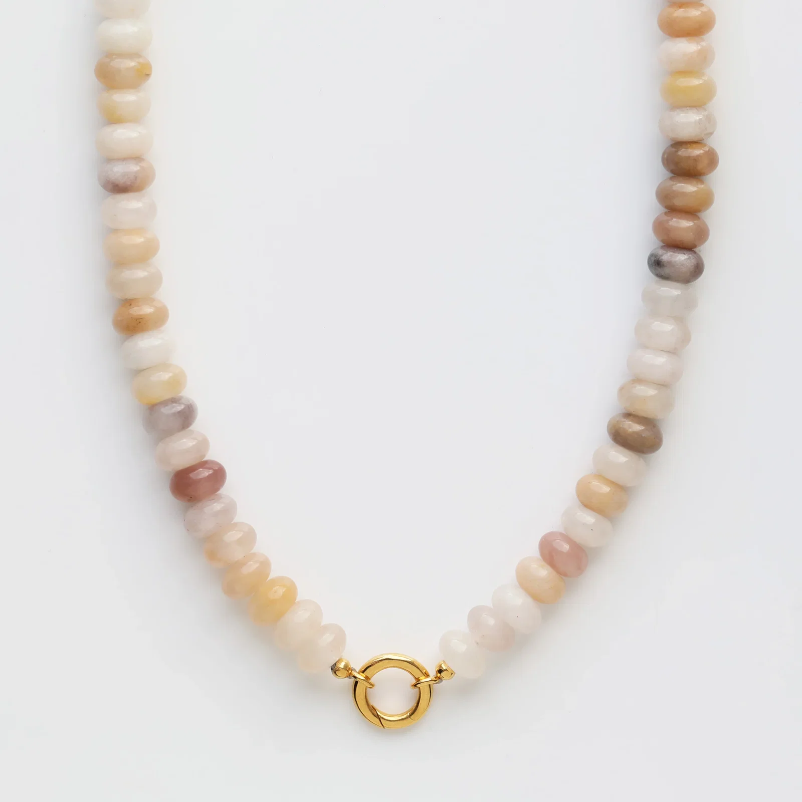 Image of Moonstone Jade Beaded Necklace