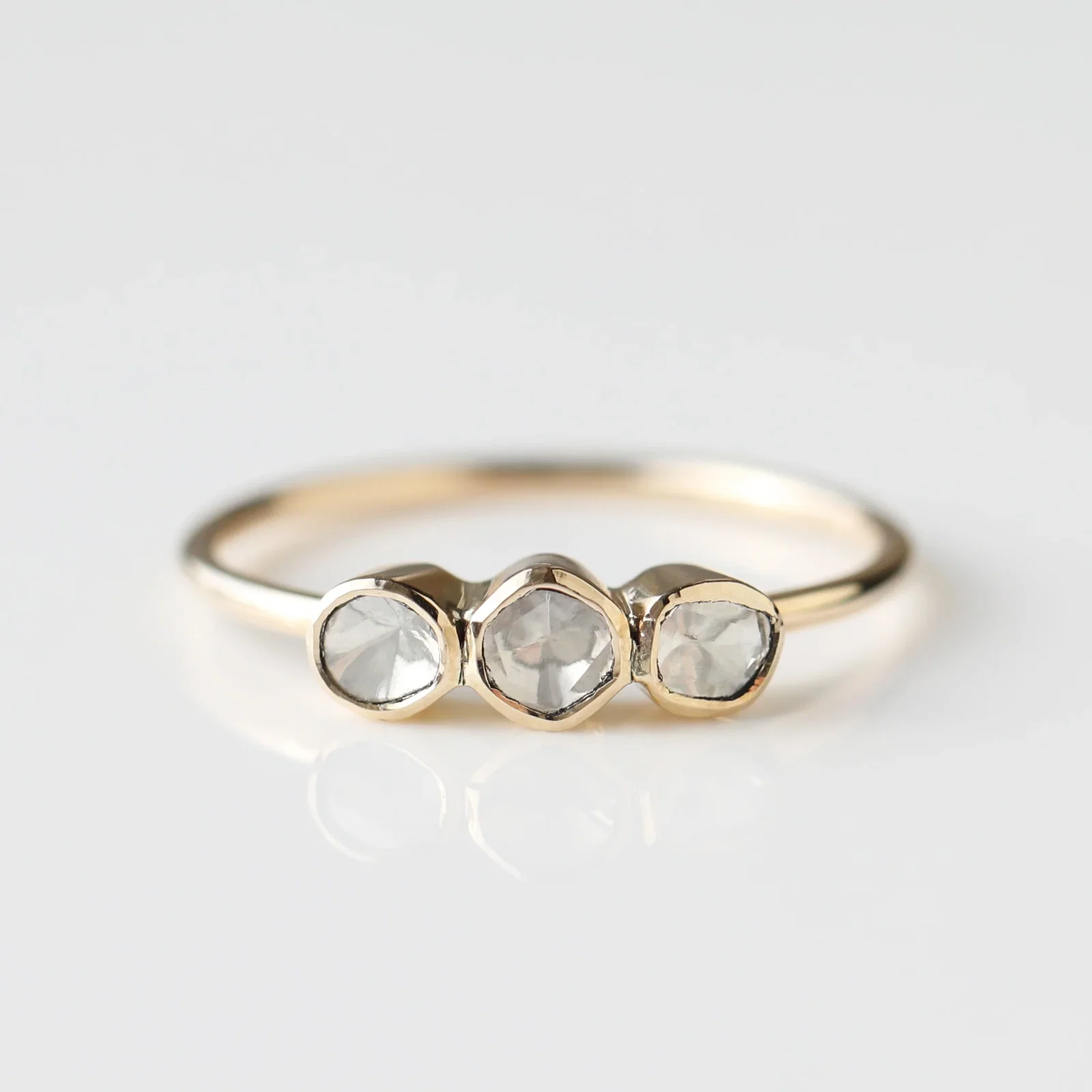 Image of Polki Diamond Trilogy Ring
