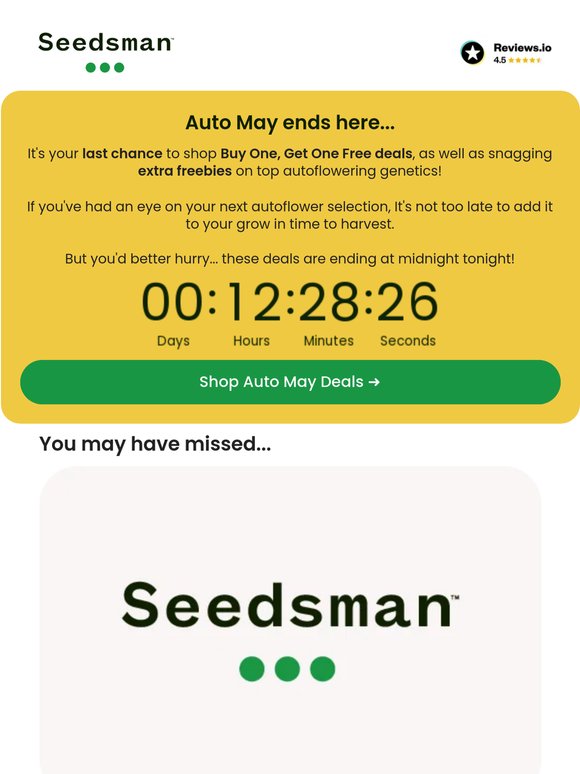 Last chance for autoflower deals...