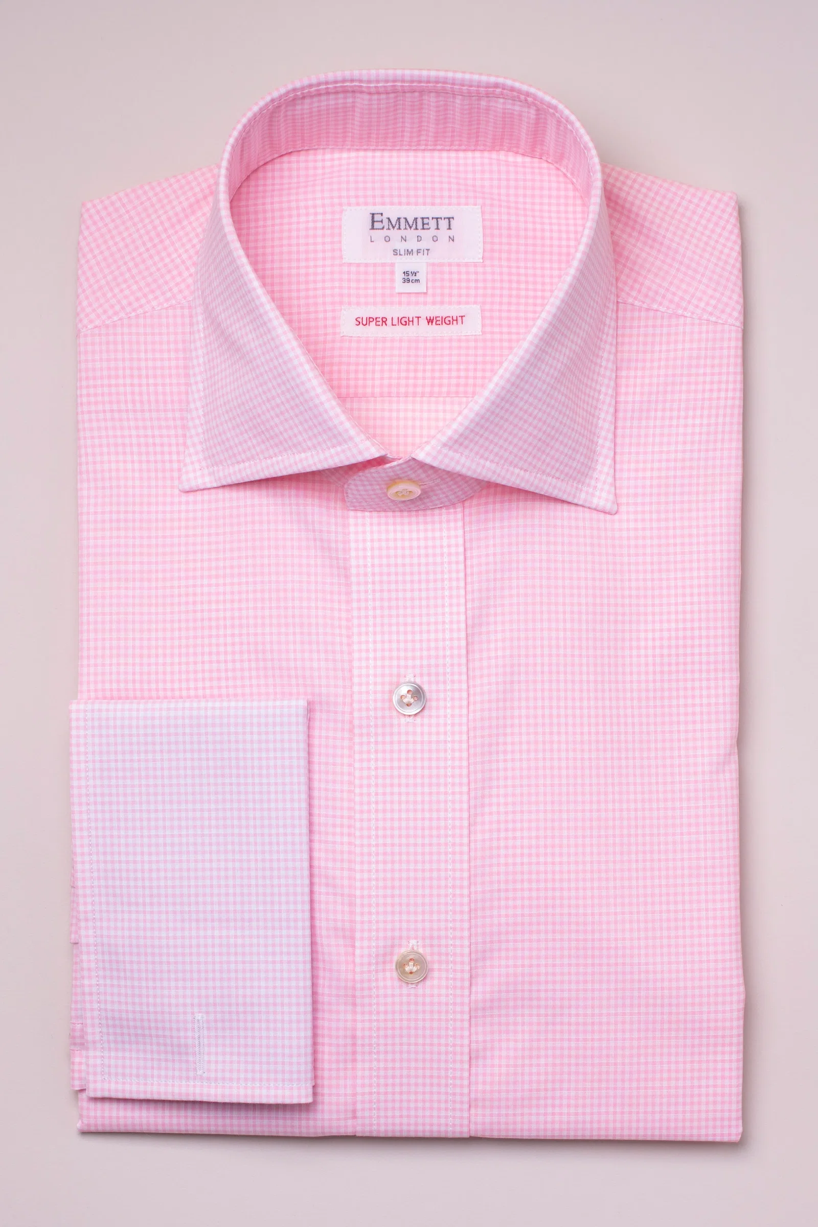 Image of Superlight Pink Gingham Check Shirt